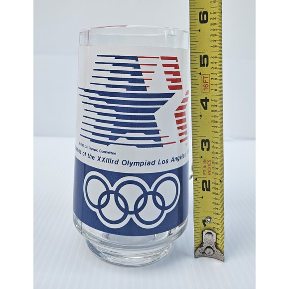 Los Angeles 1984 XXIII Olympics On Site Heavy Bar Mug Glass RARE Sam Eagle - Picture 4 of 6